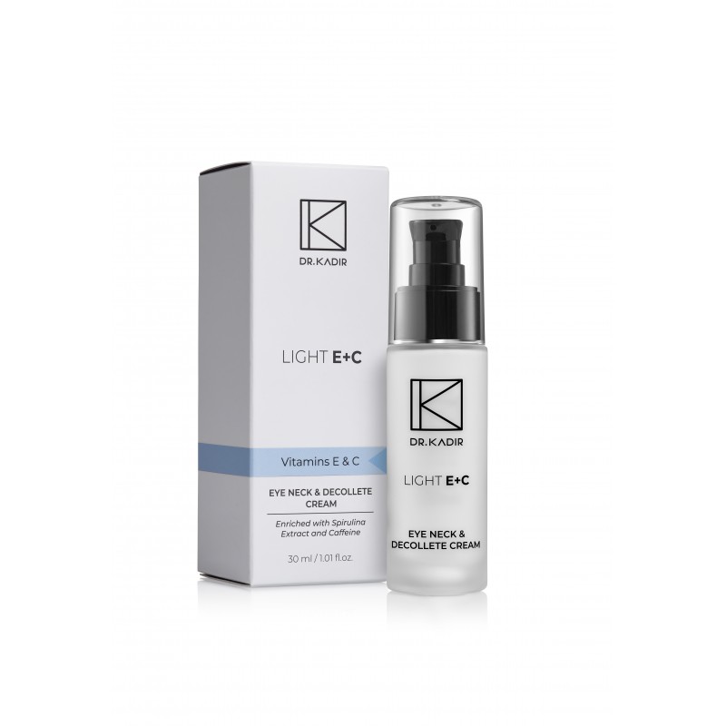 Dr.Kadir-Крем для области вокруг глаз и шеи c витаминами Е-С для жирной кожи - Light E-C Eye Neck & Decolte Cream, 30 мл.