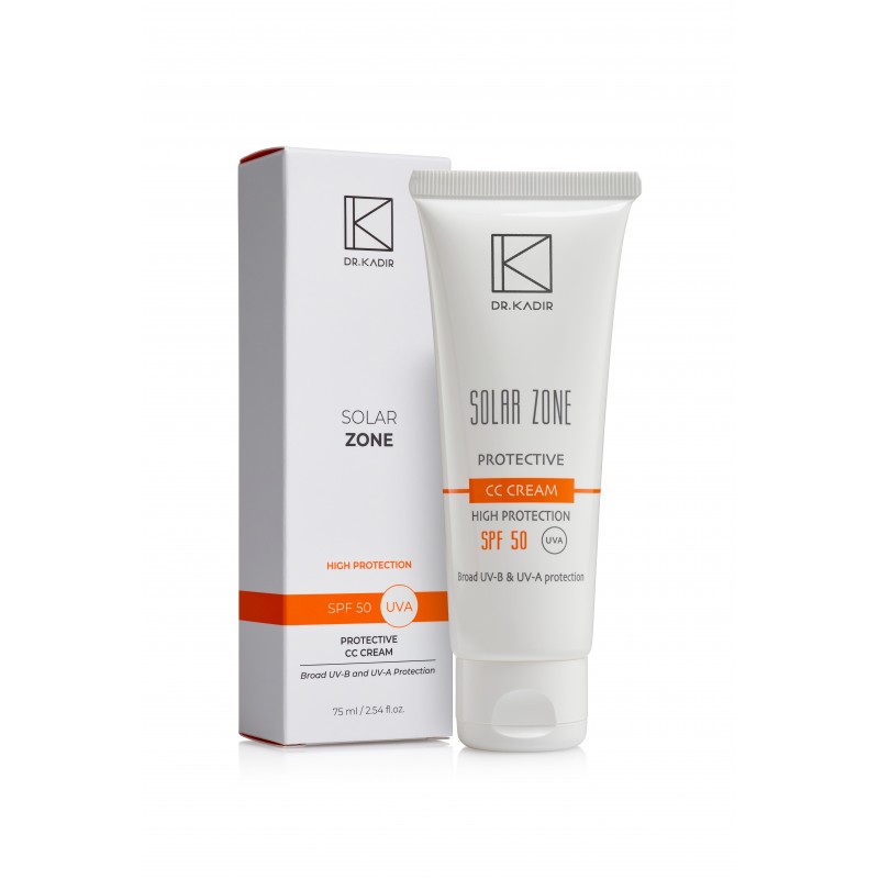 Dr.Kadir-Защитный крем с тоном SPF 50 - Solar Zone Protective CC Cream SPF 50, 75 мл.